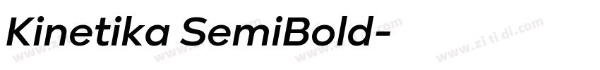 Kinetika SemiBold字体转换